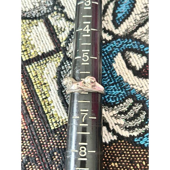 S925 Sleepy Frog Ring - Picture 7 of 7
